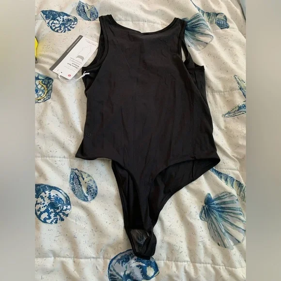lululemon athletica Black Nulu square neck bodysuit size small NWT - Picture 4 of 9